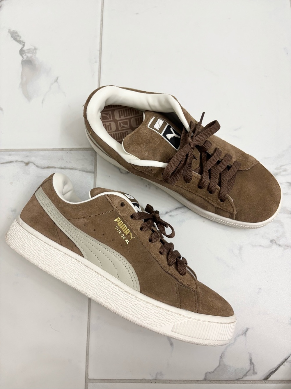 Puma Suede XL Brown Sneakers Mens 6.5/Womens 8